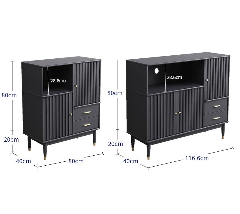 Buffet en bois massif ADELE HYATT (2 tailles, 4 couleurs)