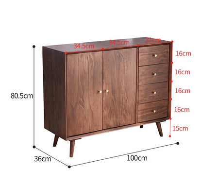 AUBREE HYATT Commode à tiroirs Chambre nordique Buffet américain en bois dur