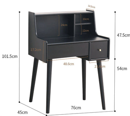 ISABEL TOKYO Commode Coiffeuse Miroir Japonais Scandinave (Couleur Noyer, Noir Blanc, Gris)