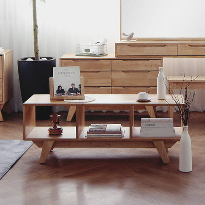 Meuble TV / présentoir Diana NEW YORK HILTON en bois dur nordique (noyer / couleur naturelle) 