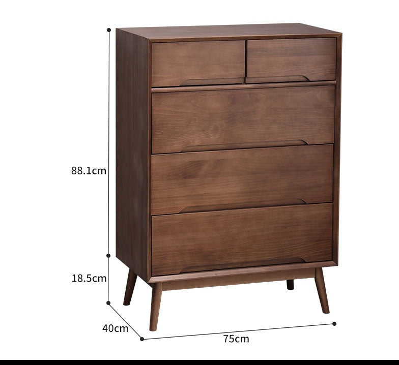 Commode scandinave en bois massif ANN (4 couleurs, 2 tailles)