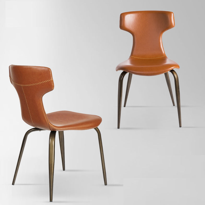 Chaise de salle à manger en similicuir Carvelho (lot de 2) 