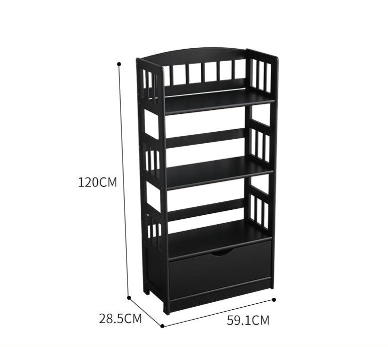 Bibliothèque de rangement moderne en bois massif DAVIDE