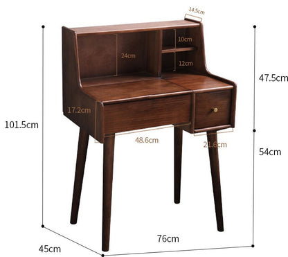 ISABEL TOKYO Commode Coiffeuse Miroir Japonais Scandinave (Couleur Noyer, Noir Blanc, Gris)