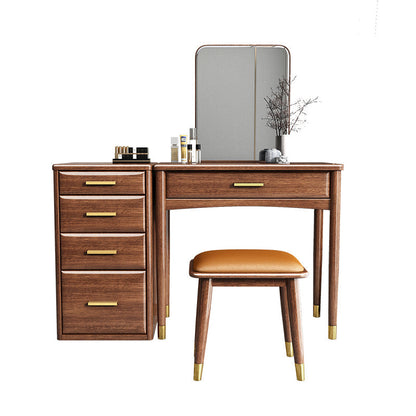 Coiffeuse CARLY Embassy en bois de santal massif avec miroir et meuble de rangement