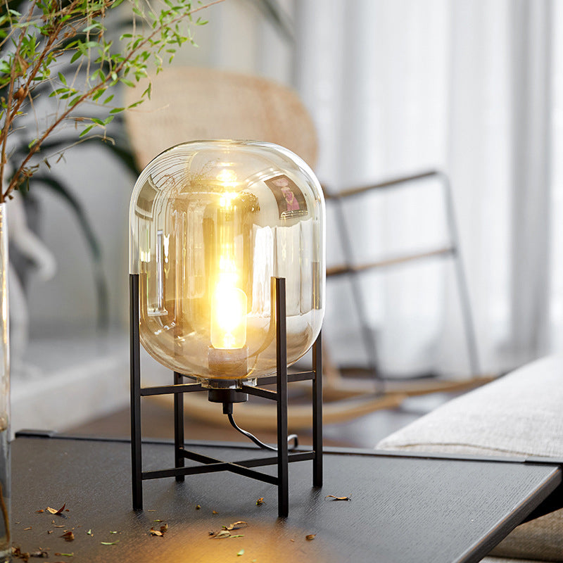 Lampe de sol/de table en verre Alden