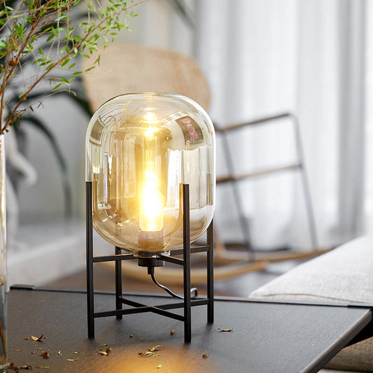 Lampe de sol/de table en verre Alden