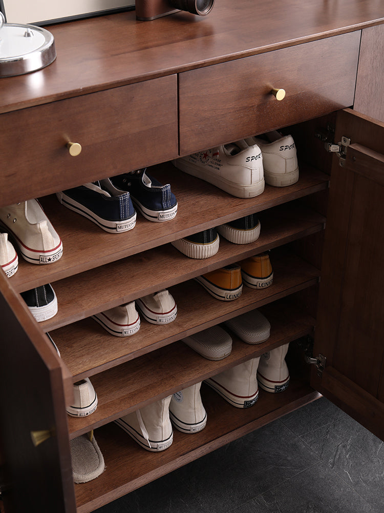 Meuble à chaussures Eileen SWEDEN en bois dur scandinave nordique, 4 couleurs et 4 tailles