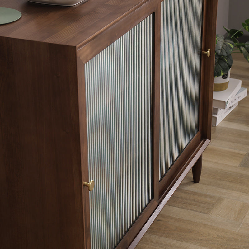 Buffet d'exposition industriel minimaliste en verre ELIANA 