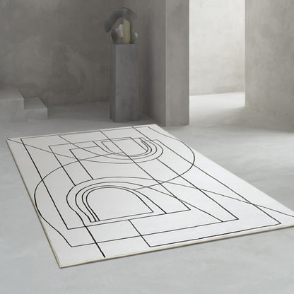 Tapis gris abstrait Cortright