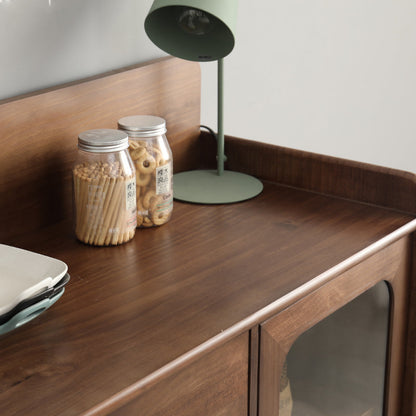 Vitrine en verre EASTON en bois de pin américain