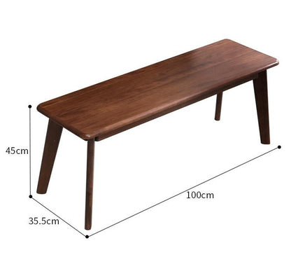 Banc LINCOLN Nordic Modern en bois massif, tabouret long 