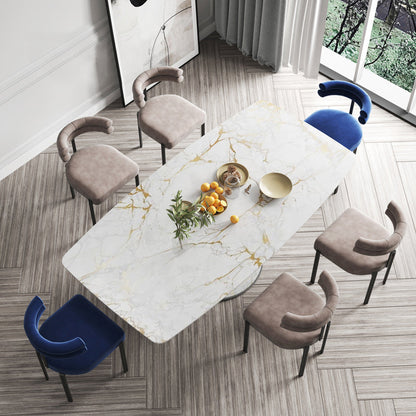 Chaise rembourrée en velours Cohen (lot de 2)