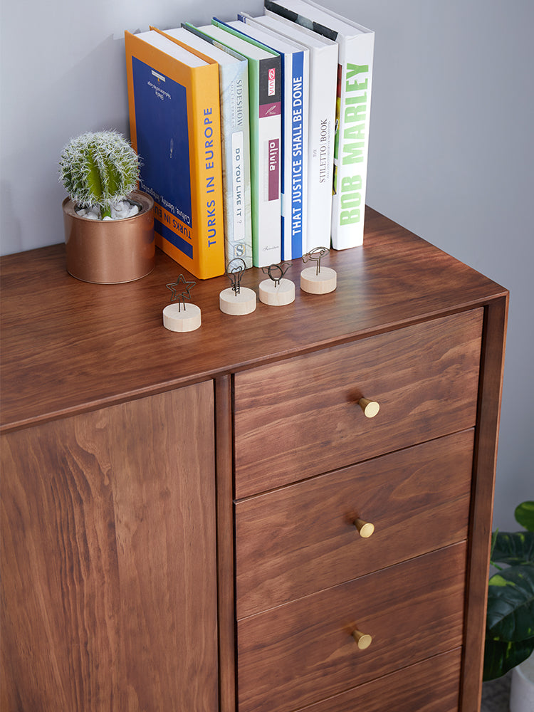 AUBREE HYATT Commode à tiroirs Chambre nordique Buffet américain en bois dur