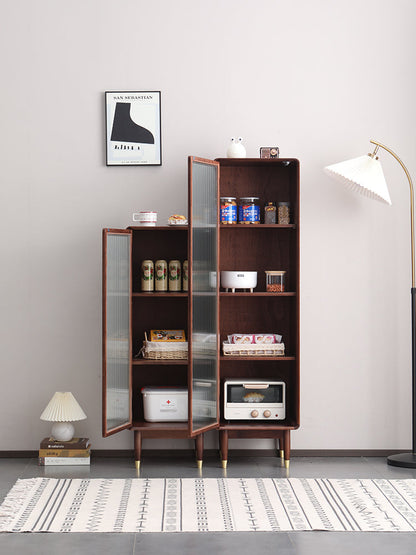 Adelaide SWEDEN Armoire à vin en bois massif avec vitrine en verre