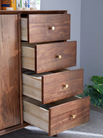 AUBREE HYATT Commode à tiroirs Chambre nordique Buffet américain en bois dur