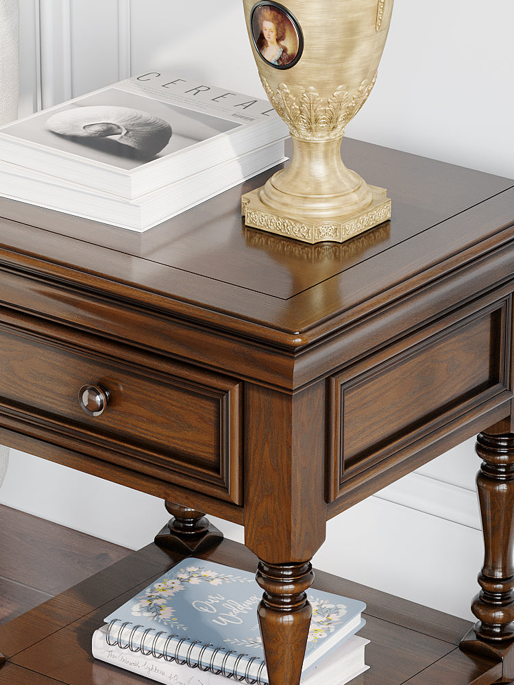 Lampe de chevet ALICE SHERATON, table d'appoint, meuble de conception allemande