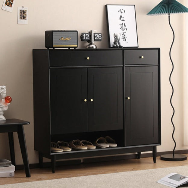 Elise SWEDEN Buffet Buffet en bois dur Meuble à chaussures scandinave en tissu 4 couleurs 2 tailles