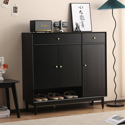 Elise SWEDEN Buffet Buffet en bois dur Meuble à chaussures scandinave en tissu 4 couleurs 2 tailles