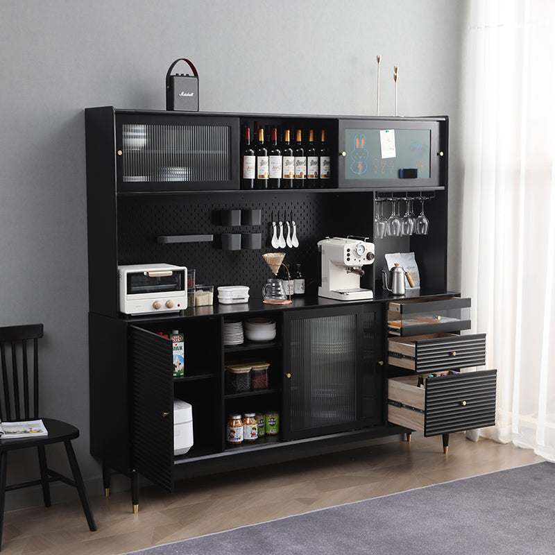 Buffet scandinave en bois massif ADALINE (3 couleurs, 3 tailles)