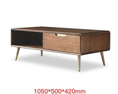 Table basse Lucas en bois massif de luxe nordique 
