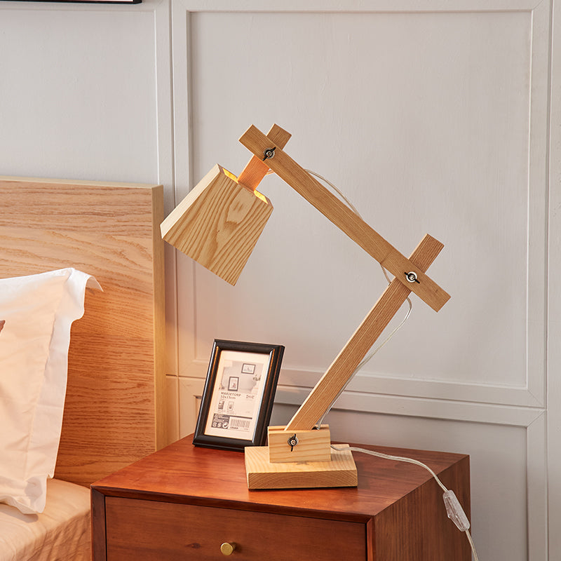 Lampe de table en bois massif Caiman