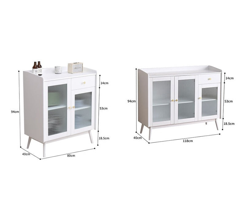 Buffet en bois massif scandinave Catalina MARRIOTT (4 couleurs, noyer, gris, noir, blanc) 