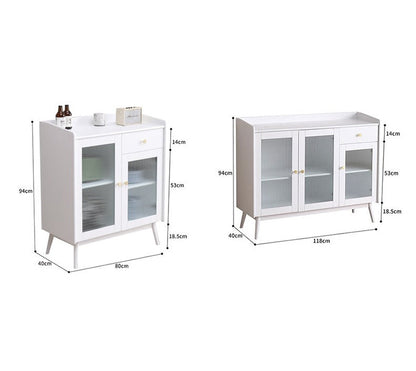 Buffet en bois massif scandinave Catalina MARRIOTT (4 couleurs, noyer, gris, noir, blanc) 