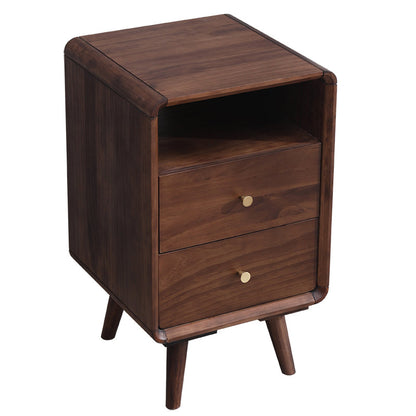 Table de chevet nordique en bois massif JAMES, style chambre à coucher, 35 cm 