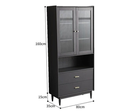 Vitrine en verre EZRA en pin américain 