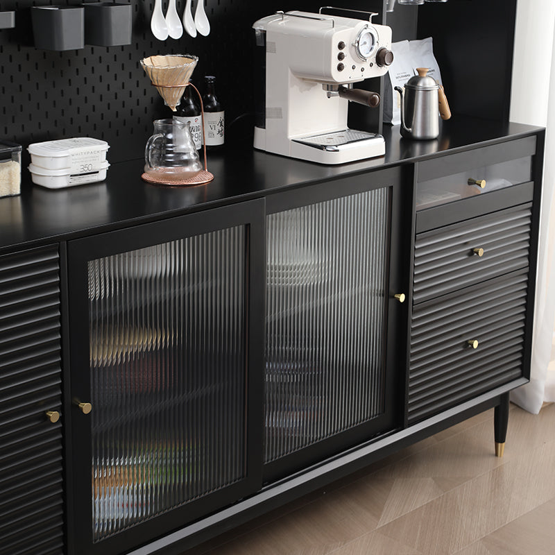 Buffet scandinave en bois massif ADALINE (3 couleurs, 3 tailles)