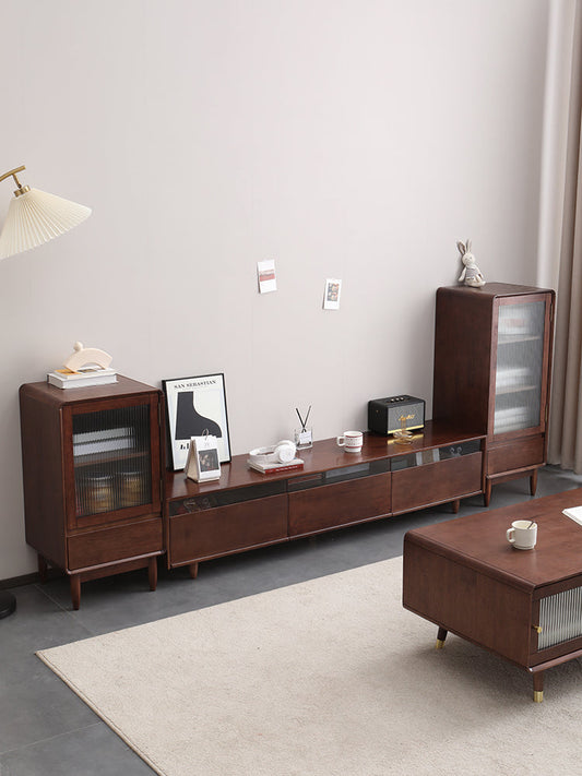 Meuble TV CYNTHIA SWEDEN en bois massif scandinave (3 tailles, 4 couleurs)