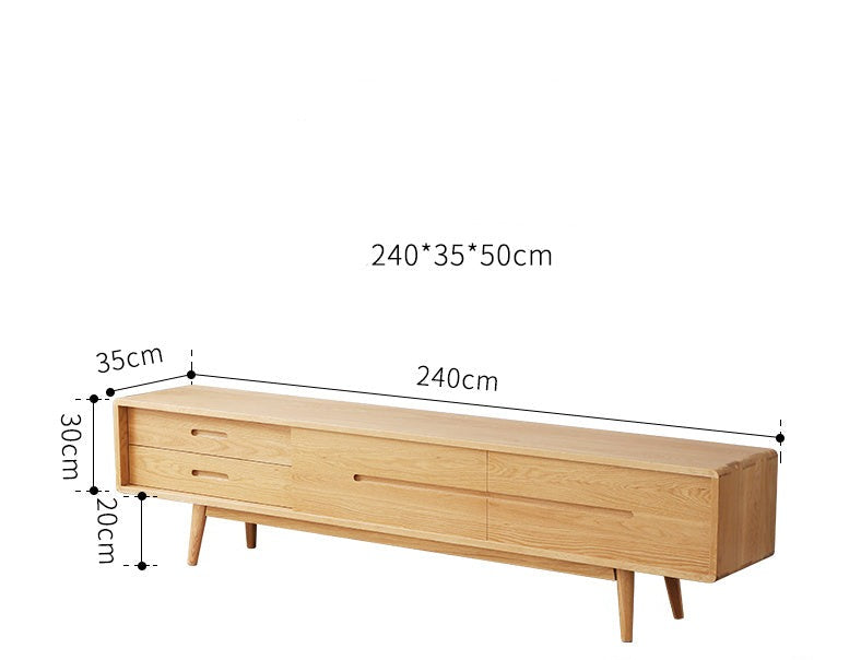 Meuble TV JANE RITZ en bois dur de style nordique japonais 