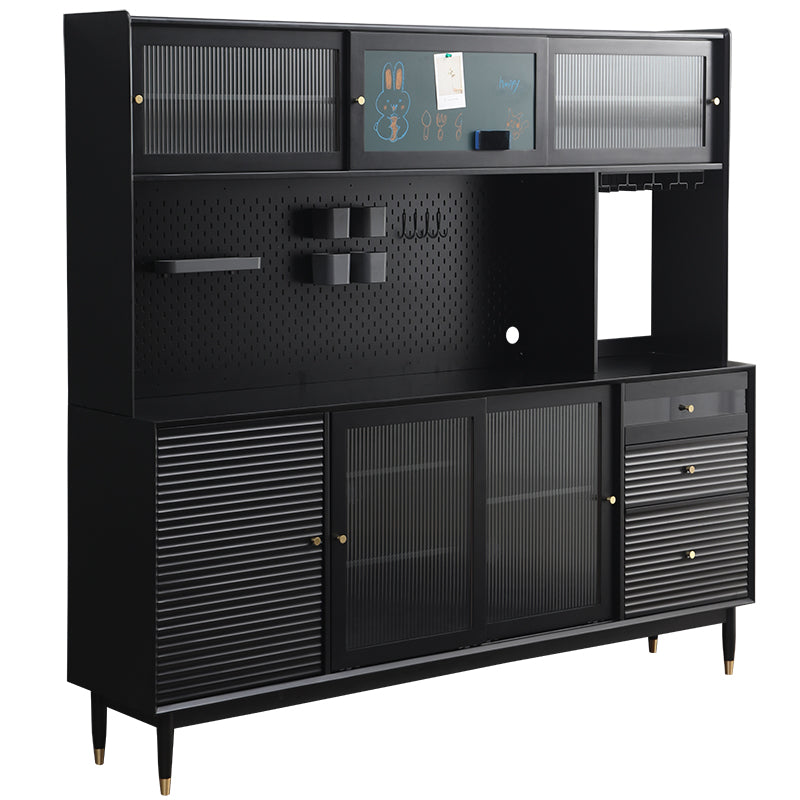 Buffet scandinave en bois massif ADALINE (3 couleurs, 3 tailles)