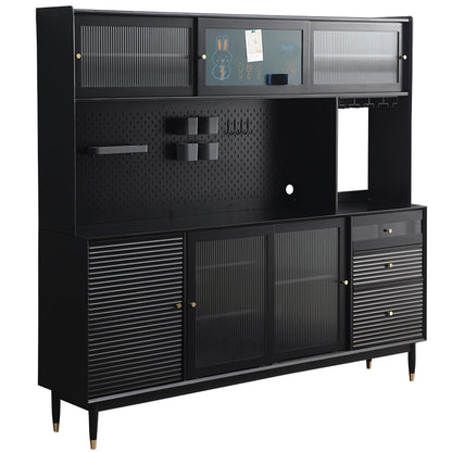 Buffet scandinave en bois massif ADALINE (3 couleurs, 3 tailles)