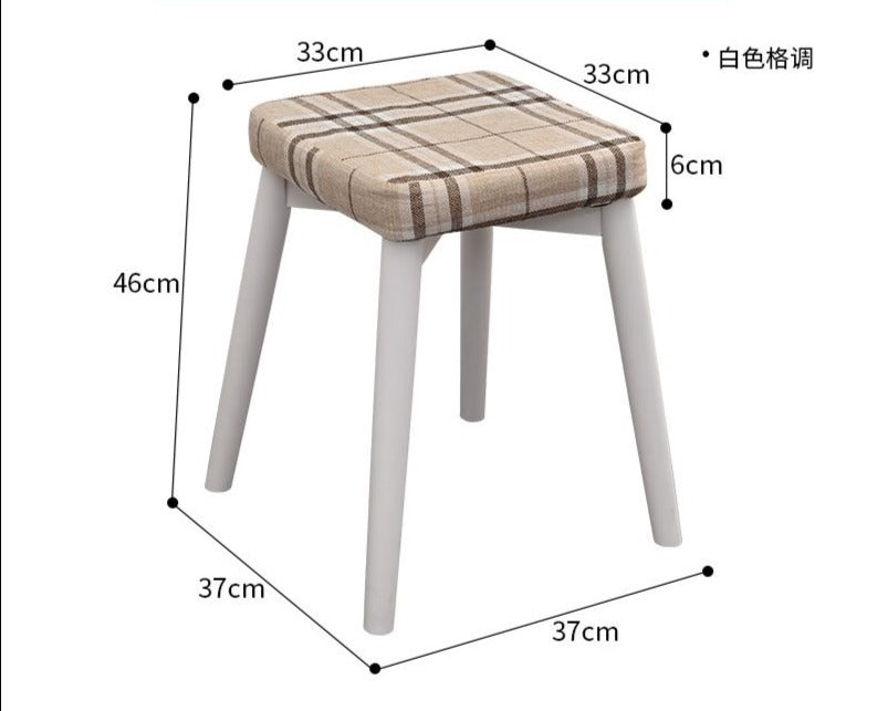 Tabouret coussin JAXON Table à manger et coiffeuse en bois massif 