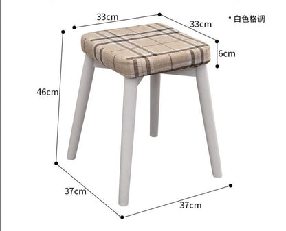 Tabouret coussin JAXON Table à manger et coiffeuse en bois massif 