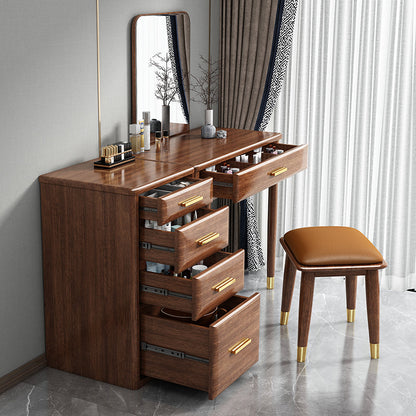 Coiffeuse CARLY Embassy en bois de santal massif avec miroir et meuble de rangement