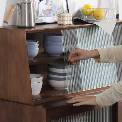 Meuble de rangement Braxton avec comptoir en bois massif scandinave