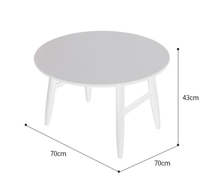 Table basse scandinave japonaise Alayah en bois massif (4 couleurs, 2 tailles) 