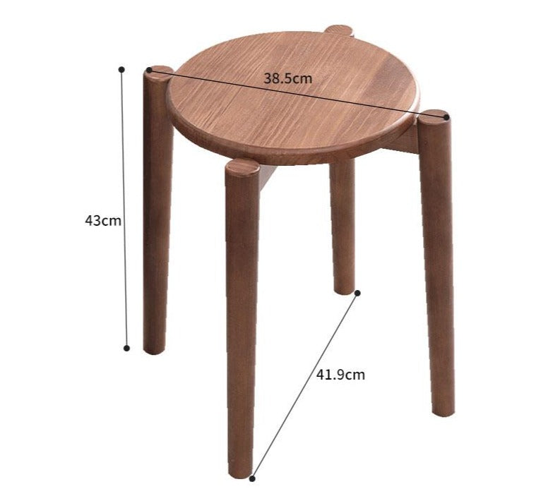 Tabouret scandinave DAMIAN en bois massif nordique