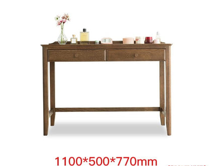 Bureau d'ordinateur en bois massif Hugo Nordic en chêne américain