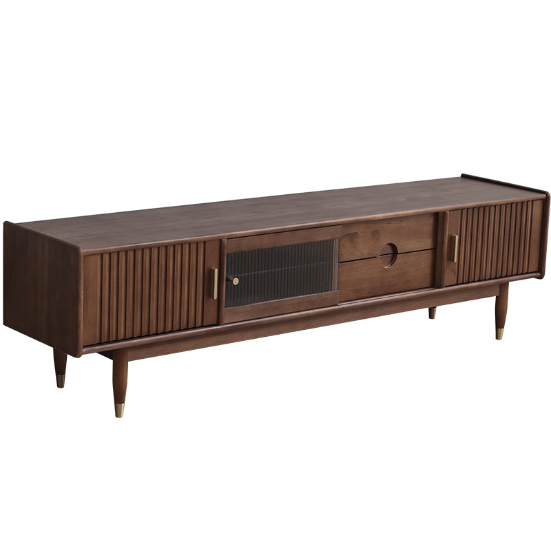 Meuble TV console en bois massif Adrianna HYATT (3 tailles, 4 couleurs)