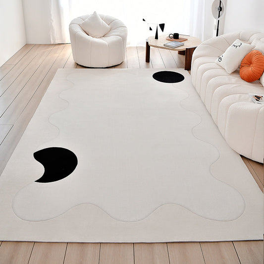 Tapis géométrique noir/blanc Avicia
