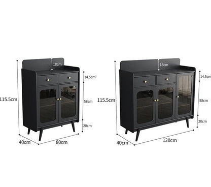 Vitrine en verre EASTON en bois de pin américain