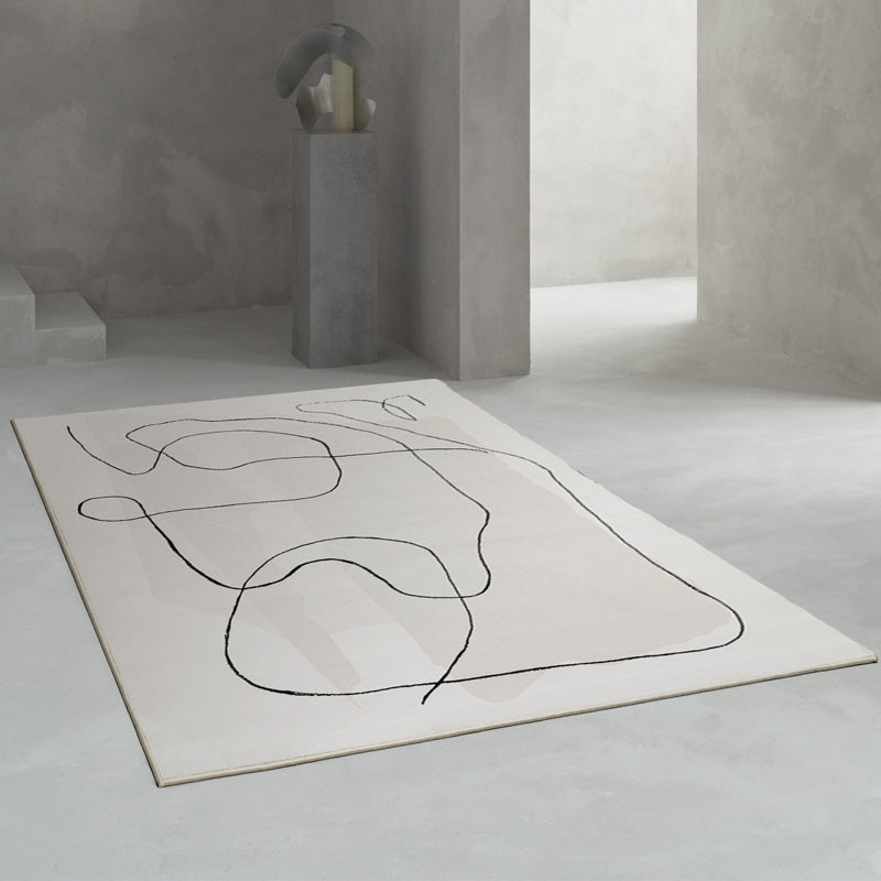 Tapis gris abstrait Cortright