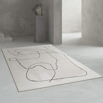 Tapis gris abstrait Cortright