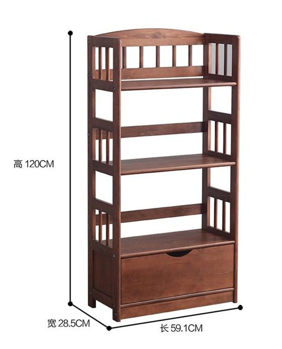 Bibliothèque de rangement moderne en bois massif DAVIDE