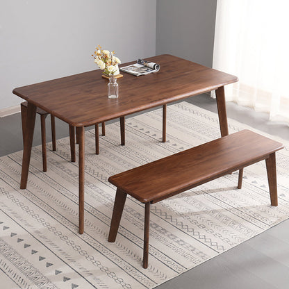 Banc LINCOLN Nordic Modern en bois massif, tabouret long 