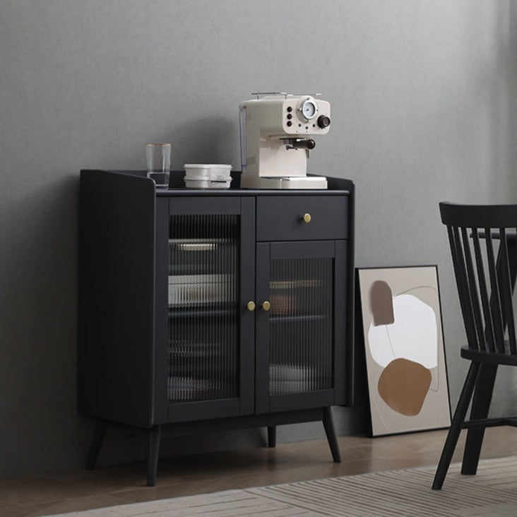 Buffet en bois massif scandinave Catalina MARRIOTT (4 couleurs, noyer, gris, noir, blanc) 
